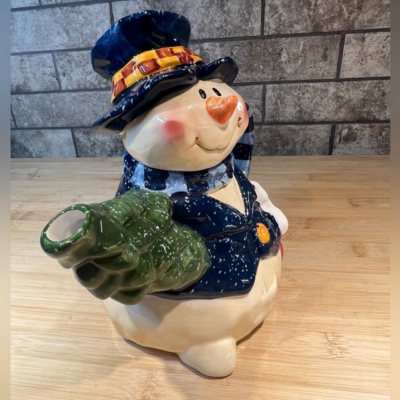 Young’s Inc. Ceramic Snowman Teapot Christmas Tree Spout “I Love Snow” Gift - Picture 6 of 8